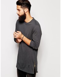 Мужская темно-серая футболка с длинным рукавом от Religion