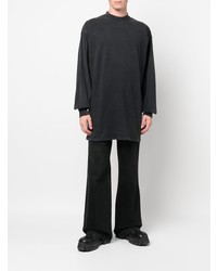 Мужская темно-серая футболка с длинным рукавом от Balenciaga