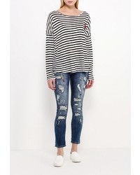 Женская темно-серая футболка с длинным рукавом от Sweewe