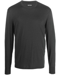 Мужская темно-серая футболка с длинным рукавом от Tom Ford