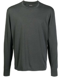 Мужская темно-серая футболка с длинным рукавом от Tom Ford