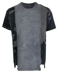 Мужская темно-серая футболка с круглым вырезом в стиле пэчворк от Needles