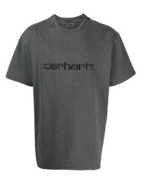 Мужская темно-серая футболка с круглым вырезом с вышивкой от Carhartt WIP
