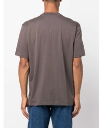 Мужская темно-серая футболка с круглым вырезом с вышивкой от Sunnei