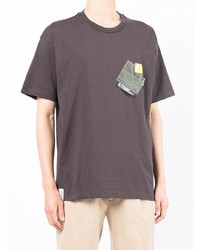 Мужская темно-серая футболка с круглым вырезом с вышивкой от Chocoolate