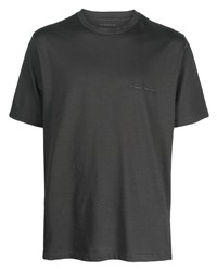 Мужская темно-серая футболка с круглым вырезом с вышивкой от Sease