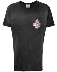 Мужская темно-серая футболка с круглым вырезом с принтом тай-дай от Alchemist