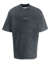 Мужская темно-серая футболка с круглым вырезом с принтом тай-дай от Han Kjobenhavn