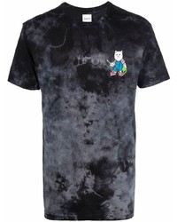 Мужская темно-серая футболка с круглым вырезом с принтом тай-дай от RIPNDIP