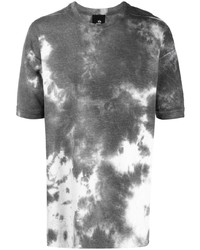 Мужская темно-серая футболка с круглым вырезом с принтом тай-дай от Thom Krom