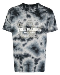 Мужская темно-серая футболка с круглым вырезом с принтом тай-дай от True Religion