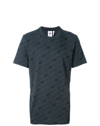 Мужская темно-серая футболка с круглым вырезом с принтом от adidas