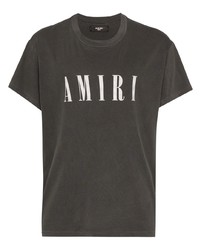Мужская темно-серая футболка с круглым вырезом с принтом от Amiri