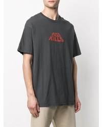 Мужская темно-серая футболка с круглым вырезом с принтом от GALLERY DEPT.