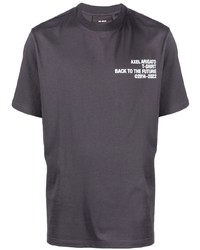 Мужская темно-серая футболка с круглым вырезом с принтом от Axel Arigato
