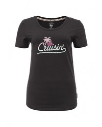 Женская темно-серая футболка с круглым вырезом с принтом от Billabong