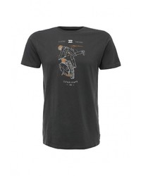 Мужская темно-серая футболка с круглым вырезом с принтом от Billabong