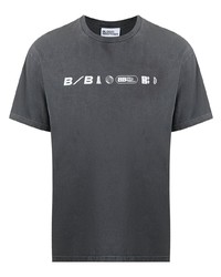 Мужская темно-серая футболка с круглым вырезом с принтом от Blood Brother