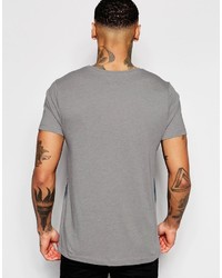 Мужская темно-серая футболка с круглым вырезом с принтом от Asos