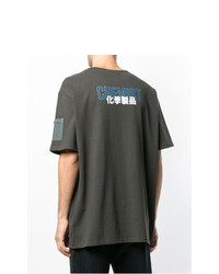 Мужская темно-серая футболка с круглым вырезом с принтом от C2h4