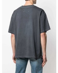Мужская темно-серая футболка с круглым вырезом с принтом от Maison Margiela