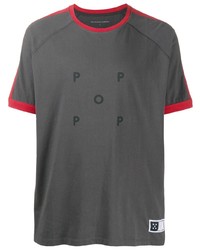 Мужская темно-серая футболка с круглым вырезом с принтом от Camper