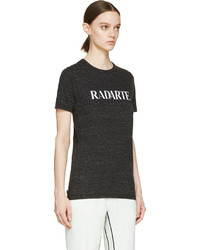 Женская темно-серая футболка с круглым вырезом с принтом от Rodarte