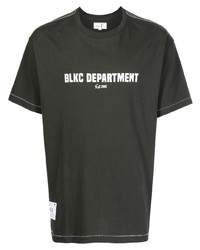 Мужская темно-серая футболка с круглым вырезом с принтом от Chocoolate