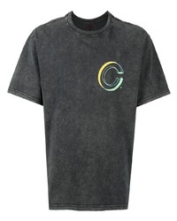 Мужская темно-серая футболка с круглым вырезом с принтом от Clot