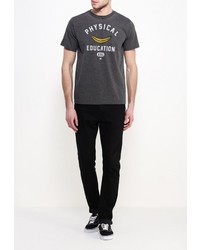 Мужская темно-серая футболка с круглым вырезом с принтом от DC Shoes