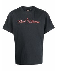 Мужская темно-серая футболка с круглым вырезом с принтом от Deus Ex Machina
