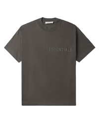 Мужская темно-серая футболка с круглым вырезом с принтом от FEAR OF GOD ESSENTIALS
