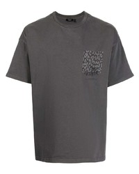 Мужская темно-серая футболка с круглым вырезом с принтом от FIVE CM