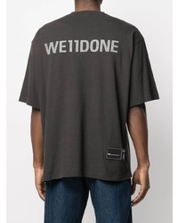 Мужская темно-серая футболка с круглым вырезом с принтом от We11done