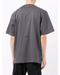 Мужская темно-серая футболка с круглым вырезом с принтом от Juun.J
