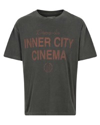 Мужская темно-серая футболка с круглым вырезом с принтом от HONOR THE GIFT