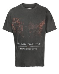 Мужская темно-серая футболка с круглым вырезом с принтом от HONOR THE GIFT