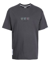 Мужская темно-серая футболка с круглым вырезом с принтом от Izzue