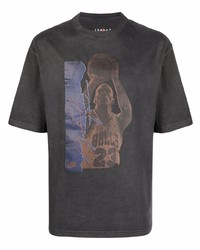 Мужская темно-серая футболка с круглым вырезом с принтом от Jordan