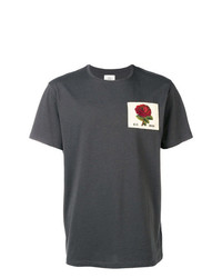 Мужская темно-серая футболка с круглым вырезом с принтом от Kent & Curwen