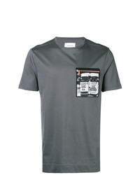 Мужская темно-серая футболка с круглым вырезом с принтом от Limitato