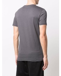 Мужская темно-серая футболка с круглым вырезом с принтом от Calvin Klein Jeans