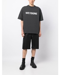 Мужская темно-серая футболка с круглым вырезом с принтом от We11done