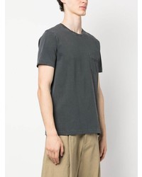 Мужская темно-серая футболка с круглым вырезом с принтом от Fay