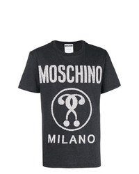 Мужская темно-серая футболка с круглым вырезом с принтом от Love Moschino