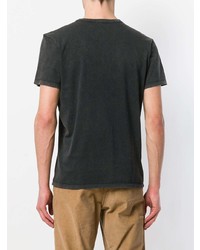 Мужская темно-серая футболка с круглым вырезом с принтом от MAISON KITSUNÉ