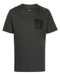 Мужская темно-серая футболка с круглым вырезом с принтом от Maison Margiela