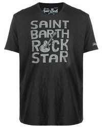 Мужская темно-серая футболка с круглым вырезом с принтом от MC2 Saint Barth