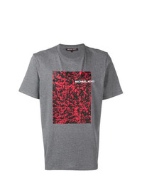 Мужская темно-серая футболка с круглым вырезом с принтом от Michael Kors Collection