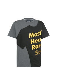 Мужская темно-серая футболка с круглым вырезом с принтом от Mostly Heard Rarely Seen